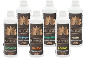 GENERICO IDRO BATH Kit Assortito di Fragranze Aromatiche e Concentrate per Bagno Turco e HAMMAM - 6 pz da 500ml cad