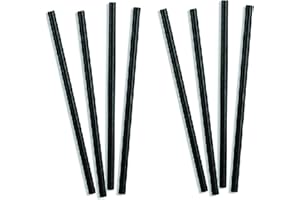 PARENCE - Lot de 25 Pailles en Carton Noir - Élégance et Respect de l'Environnement - Recyclable - 14 CM)