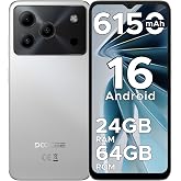 DOOGEESmart Note56 Android 16 Mobile Phone, 6250mAh Silicon Anode Battery, 6.56" HD+ IPS 90Hz, Octa Core 24GB+64GB Smartphone