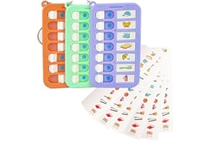 SETOFI 3pcs to Do List Checklist Board, Chore Chart Memo Board Reusable Schedule Board Daily Planning Tool Keychain (B)