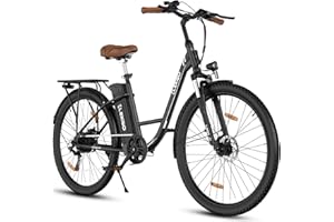 ‎ELEKGO ELEKGO E-Bike 28-Zoll-Elektrofahrrad, 7-Gang-Damenfahrrad, E Bike für die Stadt, LCD-Display, mit Vorderradgabel-Federung, City Ebike für Herren und Damen