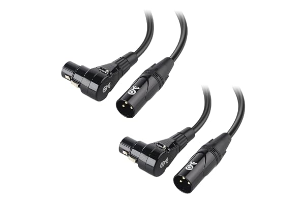 Cable Matters 2-Pack Vinklad XLR Mikrofonkabel, 0,3 m