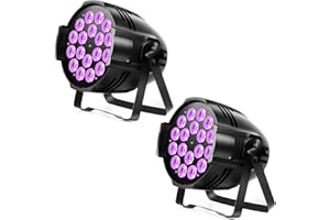 HOLDLAMP 2PCS 18 LED Luce da Palcoscenico, Illuminazione da palco a LED da 200W Faretto 4 in 1 RGBW con DMX-4/8CH per Feste Discoteche Bar Feste familiari Chiese