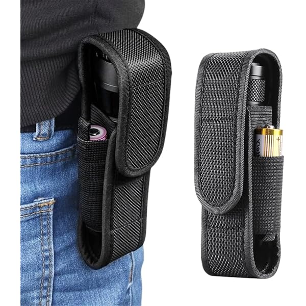 Poche Ceinture Lampe Poche Rotative 360° Gexgune - Pour Lampe Tactique 18650