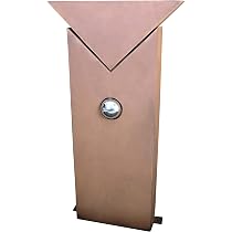 Garten Blumensäule RS61 XL – Edelrost-Design Mit Edelstahlkugel, Ca. 100 Cm Hoch