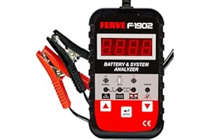 Ferve F-1902 Analizador de Baterías, Alternadores y Motores de Arranque de 12V