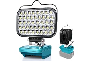 FYJUL Lampe für Makita 14,4V-18V LXT (Kein Akku), Hell Baustrahler Taschenlampe Light Tragbares LED-Licht für Makita Battery, Arbeitsleuchte Flutlichter Zubehör für Baustellen,Autoreparaturen,Camping