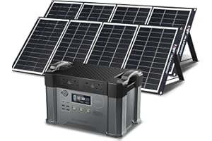 ALLPOWERS S2000 2000W Portable Power Station with 2x 200W Foldable Solar Panel, 4x AC Pure Sine Wave Solar Generator 1500Wh Outdoor Generator Backup Battery Pack for Home Emergency Outdoor RV Camping