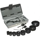11 Par&ccedil;a Profesyonel Buat ve Elektrik Kutusu A&ccedil;ma Seti, Metal Delme ve Kesme Takımı,19 mm,22 mm,28 mm, 32 mm,38 mm,44 mm,51 m