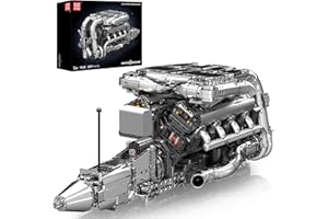 Mould King 10168 Technik V8 Motor Bausteine Spielzeug, APP V8 Motor Bausatz Auto Klemmbausteine Technik Modell Enthält Batteriekasten als Spielzeug/Geschenk/Sammlerstücke (2899 Teile)