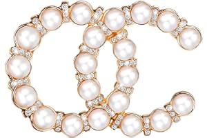 GISLFESP Blumen & Perlen Brosche Kollektion für Frauen,Exquisite und Elegante Broschen,Weihnachten Valentinstag Schmuck Geschenke für ihre Mutter Frau,Gold,Silber