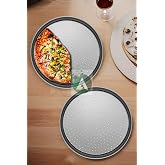 Ahir Ticaret 2 Adet 36Cm Delikli Pizza Tepsisi Lahmacun Pide Tepsisi 36 Cm 2 Par&ccedil;a &Ccedil;elik Pizza Tepsisi