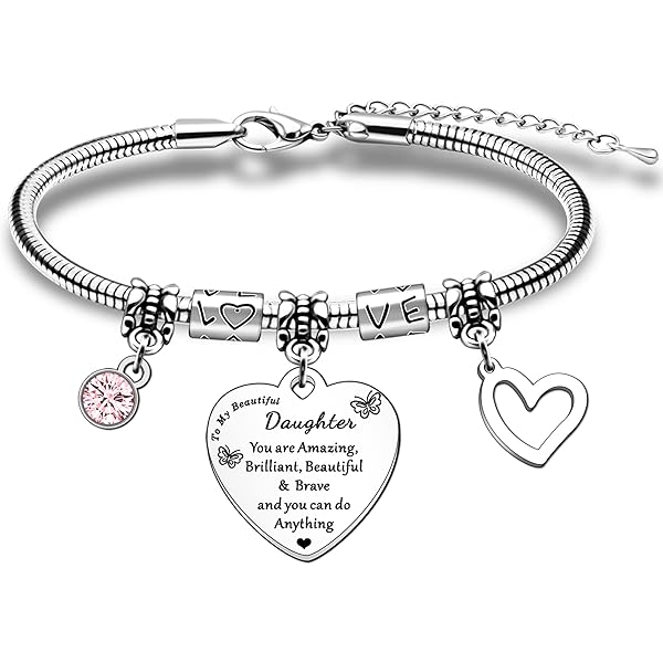 Daughter Necklace From Dad, Proud Message Card Father Forever Love Pendant Gold Jewelry Birthday Christmas Gift 18K Yellow Gold Finish / Standard Box - View #10