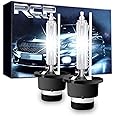 RCP - D2S6 - (A Pair) D2S/ D2R 6000K Xenon HID Replacement Bulb Diamond White Metal Stents Base 12V Car Headlight Lamps Head Lights 35W