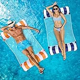 Arbolisse Colchoneta Piscina Adultos, 2PC Flotadores Piscina para Adultos XL, 4 in 1 Hamaca de Agua Flotante ColchonetaPiscin