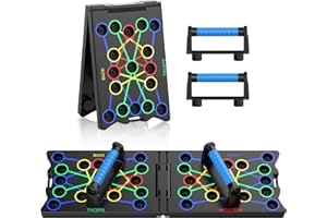 FEENAO Faltbares Liegestützbrett, 24-in-1 Multifunktions-Heimtrainingsgerät, Fettverbrennungs- und Krafttrainingsgerät für effektives Training der Oberkörpermuskulatur (Schultern, Brust, Rücken und Trizeps)