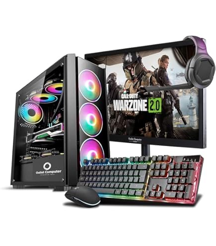 Vibox I-18 Gaming PC Complet • 22-inch scherm • AMD Ryzen 3 3200G 4,0 GHz • Radeon Vega 8 • 16GB RAM • 480GB SSD • Windows 11 • WiFi