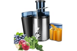 Juicer, Quiet Juicer 7Sevenjokers [≤68 dB] - Electric Juicer 400 W with Stainless Steel Strainer and 2 Speed Levels, for Student Housing