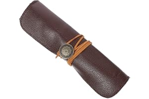 Cabilock Trousse en Cuir pour Couteaux De Sculpture Enroulable 26X20Cm De Rangement Léger Et Portable pour Outils De Bricolage Et Artisanat