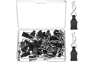RUNXSAM 40 Stück RC Körper Shell Pins, C Karosserie Clips mit Aufreißlaschen, Karosserieklammern RC Car Clips für Deerc Ersatzteile 1/10 1/12 1/16 1/18 R Pins(Schwarz)
