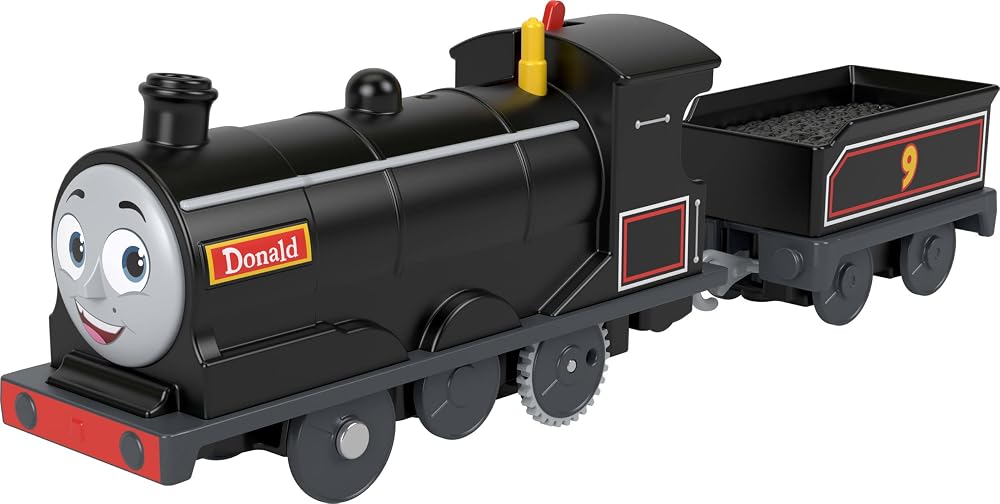 Fisher-Price Motorlu Lokomotif, Donald Thomas ve Arkadaşları, 3 yaşından büyük çocuklar için pil ve yük vagonu, JBW21