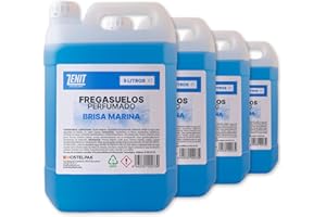 HOSTELPAK 4 x 5 litros Fregasuelos perfumado | Limpiasuelos fragancia | Producto profesional y para el hogar (Fragancia brisa marina, 5 litros)