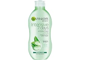 Garnier Intensive 7 Days Aloe Vera & Probiotic Extract Body Lotion 400ml, Hydrating and Refreshing Moisturiser, Up to 7 Days Hydration, For Normal Skin, Fast Absorbing & Non Greasy