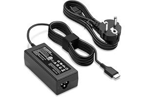 ELEHILS 45W USB C Portable Chargeur, Chargeur Chromebook Compatible avec HP Chromebook,ASUS,Len ovo,Dell, Acer, Sam Sung Chargeur d’Ordinateur Type C AC Adaptateur Puissance