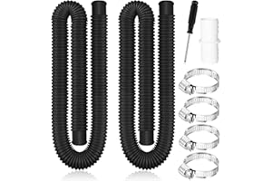JIAHUADE 2 Pièces Tuyau Piscine 32mm,150 CM Tuyau pour Piscine Hors Sol avec 4 Pinces Métalliques