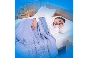 ‎MH MYLUNE HOME MH MYLUNE HOME Kühldecke Leichte Sommerdecke, Arc-Chill Q-Max>0.458, 2in1 Kühlende Bettdecke 200x220, Sommerbettdecke Kuscheldecke Wohndecke Sofadecke Reisedecke Cooling Blanket (blau, 200 x 220 cm)