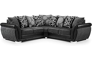 Honeypot - Sofa - Shannon - 3 Seater - 2 Seater - Armchair - Swivel chair - Corner - Black - Fabric (2C2 Corner)