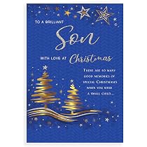 Piccadilly Greetings Weihnachtskarte 'Sohn' – 22,9 X 15,2 Cm, Mit Hirsch-Motiv & Umschlag