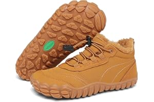 SAGUARO Botas de Nieve Niño Barefoot Zapatillas Niña Cómodas y Abrigadas Antideslizante Botas de Invierno Gr.26-36