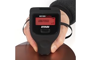 ETARI® MD 1000 Pro Max (Ferr & Non-Ferr), Profi Lack Schichtdickenmessgerät zur Lackdickenmessung am Auto bis zu 6000 μm, +3-farbige Displaybeleuchtung,+2 Displays (LCD und OLED) + kostenfreie App