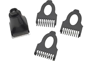 vhbw Trimmer Aufsatz-Set kompatibel mit Philips SensoTouch 1100 Serie RQ1185 Rasierer - 4-teiliges Bartstyler Kit mit 3mm / 5mm / 7mm Bartkamm