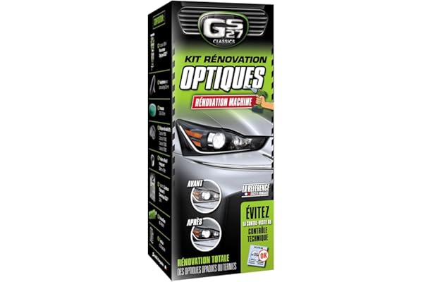 GS27 - Kit de Rénovation Optiques - Set Rénove Phare Complet à Utiliser avec Une Perceuse, multicolore