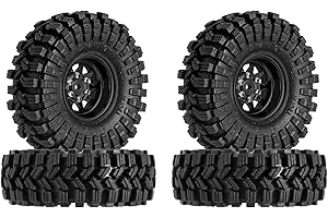 INJORA Opona Beadlock 1,0" Beadlock Sat -3,78 mm offset do 1/18 1/24 RC Crawler Auto Axial SCX24 FMS FCX24 TRX4M, czarna (W1004-T1014)