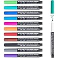 maxtek Dry Erase Markers Ultra Fine Tip, 0.7mm, Low Odor, Extra Fine Point Dry Erase Markers for Planning Whiteboard, Calendar Boards, 12 Count Assorted Colors Small White Board Markers for Kids