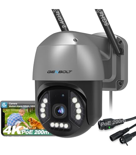 GENBOLT 2K WiFi Caméra de Surveillance Solaire Extérieur sans Fil, IP Caméra Batterie