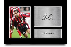 HWC Trading A4 Ulf Kirsten Bayer Leverkusen Geschenke Gedrucktes Signiertes Autogramm Foto für Fußball Anhänger and Fans