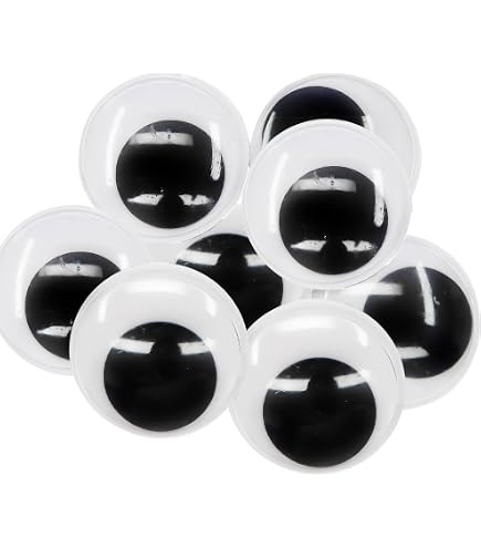 300 Occhi Mobili Adesivi In PVC 12 Mm – Bianco E Nero, Fai-da-te Per Decorazioni, Scrapbooking E Lavoretti Creativi