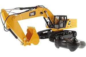 Caterpillar Diecast Masters 25001 - Ferngesteuerter RC Kettenbagger 336 Next Gen, detailgetreues, realistisches CAT Baufahrzeug in 1:24, ca. 49 x 16,5 x 22 cm, ca. 25 m Reichweite, ab 8 Jahren, Gelb
