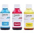 Needle High Yield Inkjet Cartridge Ink Refill Compatible for HP and Canon Cartridge Printers (CMY (Cyan, Magenta, Yellow))