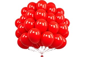 Unisun Globos Rojos Mate, 50 Piezas 12 Pulgadas Para Mujeres Niñas Fiesta Cumpleaños Propuesta Compromiso Nupcial Boda Navidad Aniversario Suministros Decoración