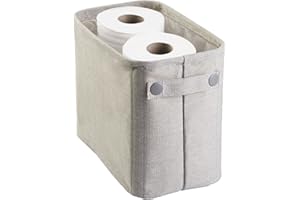 mDesign Pudełko do Przechowywania, Bawełna, Jasnoszary, 26.7 x 23.6 x 16.5 cm