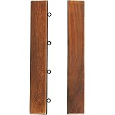 Bare Decor EZ-Floor End Trim Par&ccedil;a Kilitli D&ouml;şeme Masif Tik Ahşap (2'li Set)