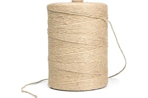 MDDK DY Corde en Jute 2mm x 500m – Longueur Extra pour Jardin, Décoration et Emballage Cadeaux, Corde Naturelle Résistante