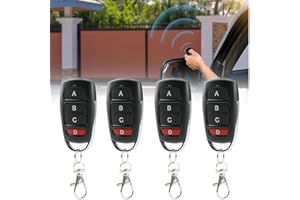 Joynine 433Mhz Mando Garaje Universal 4 Piezas, Mando Garaje Clonador con Señal Estable, Mando Puerta Garaje Universal, Mando a Distancia Garaje para Coches, Puertas de Garaje, Portones