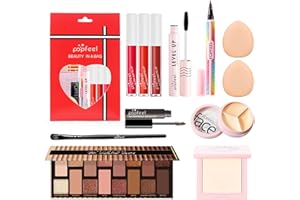 CkFyahp Makeup Set All-in-One Kit, Professional Makeup Starter Set Eyeshadow Palette Lipgloss Concealer Powder Foundation Eyeliner Eyebrow Gel Mascara for Women Girls Beauty Cosmetic Gift