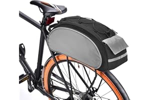 BAIGIO Bolsa Trasera para Bicicleta Multifuncional Alforja Trasera Bicicleta Bolsa de Hombro para Ciclismo al Aire Libre,Portabultos Bicicleta